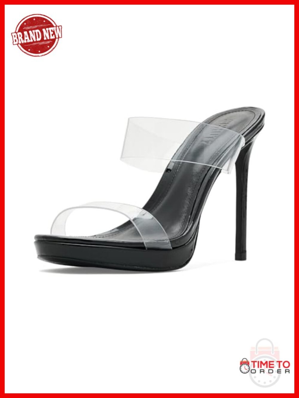 Platform Stiletto Heeled Sandals Slip On Dressy